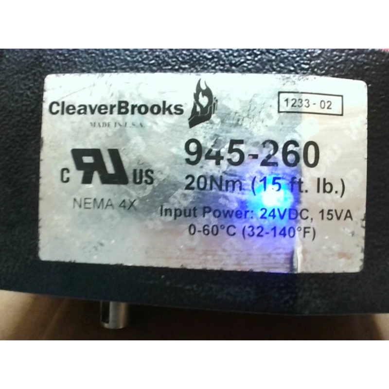 Cleaver Brooks 945-260 Servo Motor Actuator 20Nm 15 FT-LB 24VDC