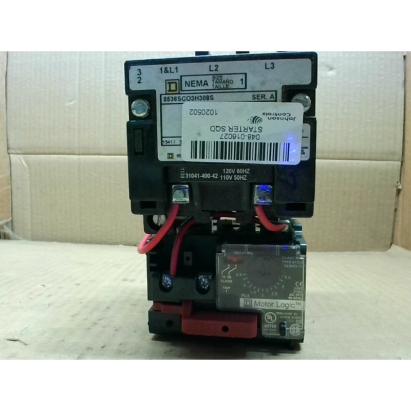 Square D 8536SCO3H308S Motor Starter SZ 1 Non-Reversing 27A 10HP