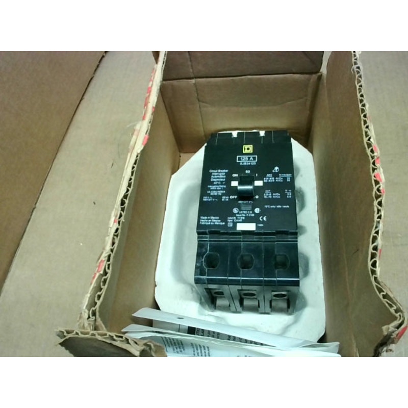 Square EJB34125 3 Pole 125 Amp 480v Circuit Breaker