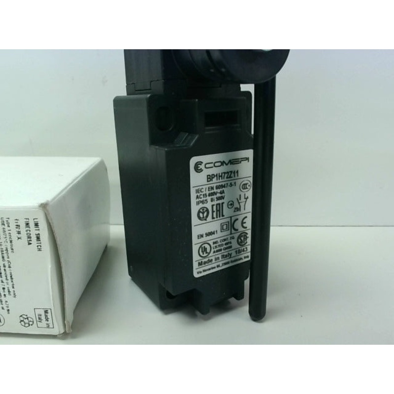 COMEPI BP1H72Z11 Snap Action Limit Switch w.Adj. Nylon Lever (6mm Dia) Snap action contacts (1NO + 1NC) double insulation and positive opening operation