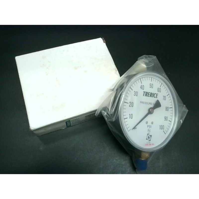 Trerice Utility 800B4002LA110 Gauge 4 Dial Brass 0-100 PSI Connection 1/4