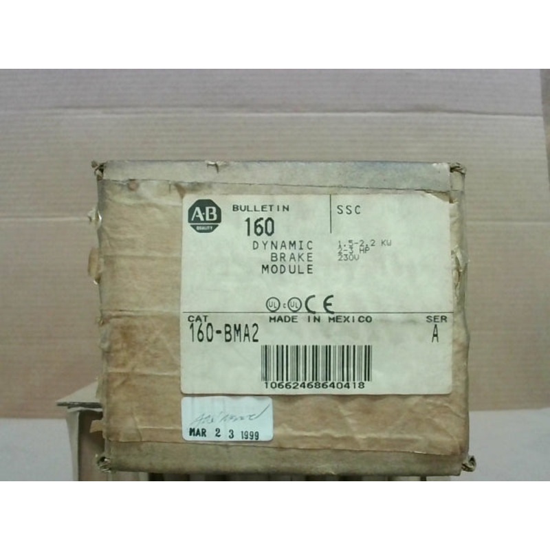 Allen Bradley 160-BMA2 Dynamic Brake Module 1.5-2.2 kW 200-240VAC