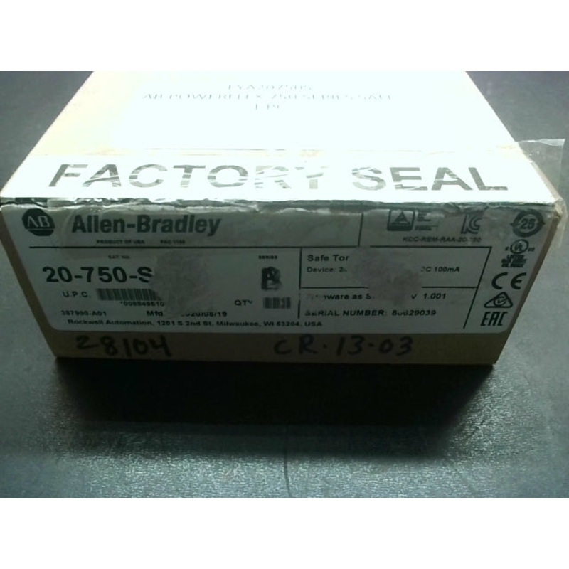 Allen Bradley 20-750-S1 /B PowerFlex 750 Safe Speed Monitor Module