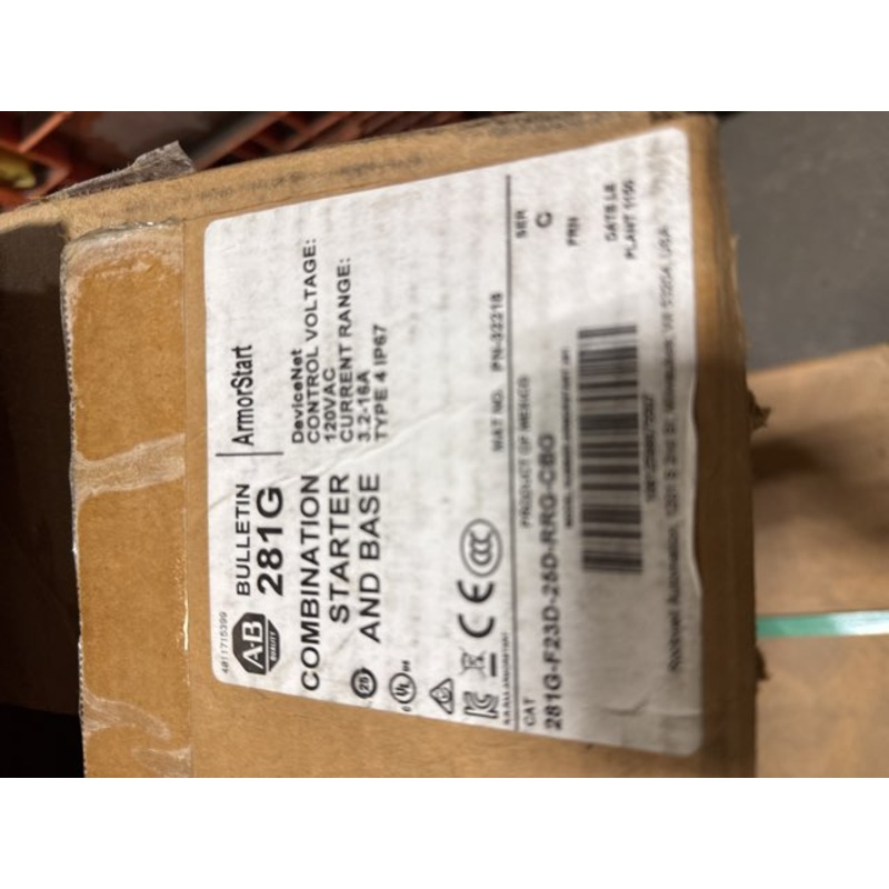 Allen Bradley 281G-F23D-25D-RRG-CBG /C Armorstart Control Module 120VAC Control Voltage 3.2-16A Range