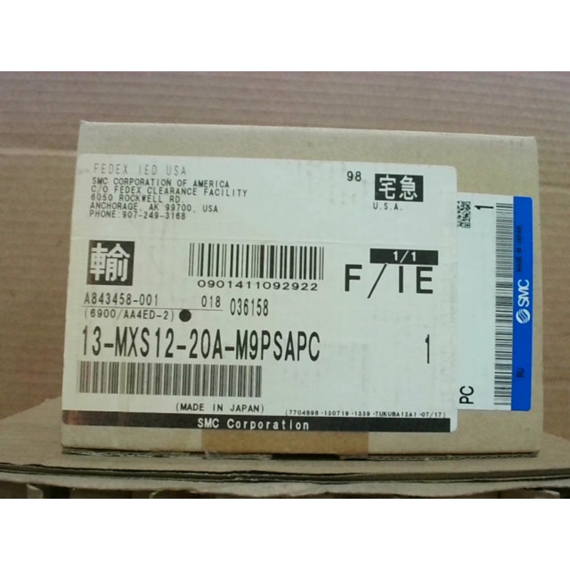 SMC 13-MXS12-20A-M9PSAPC Precision Air Slide Table 12mm Bore 20mm Stroke