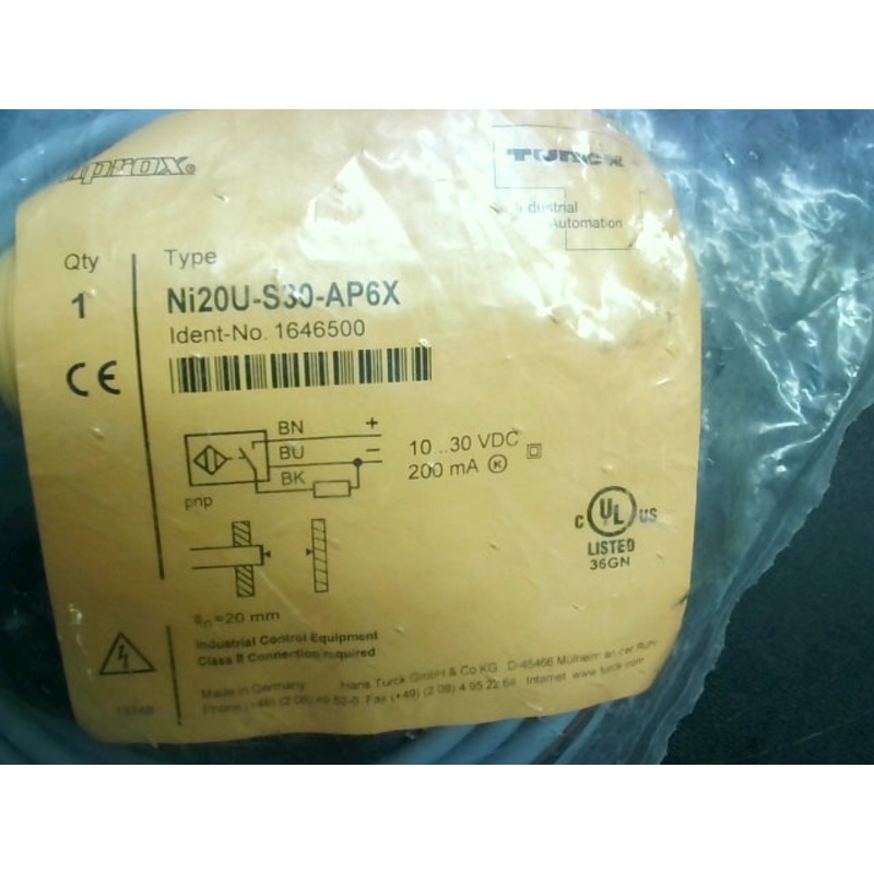 Turck NI20U-S30-AP6X For Proximity Switch Sensor 10-30 VDC 200mA