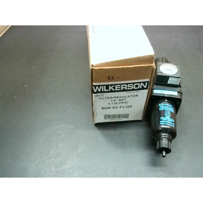 Wilkerson B08-02-FLG0 Filter Regulator 17.2 Bar 1.72MPa 250 psg 66C /150F Max Temp