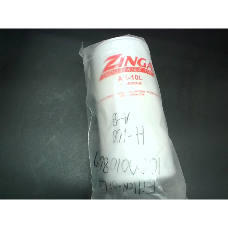 Zinga AE-10L Spin On Filter 10 Micron 1”-12 Threads x 3.8” Diameter x 8.5”
