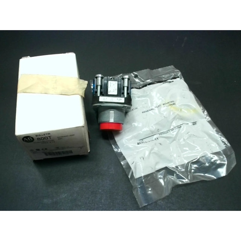Allen Bradley 800T-B6D2V 30mm Momentary Push Button Extended Red Head