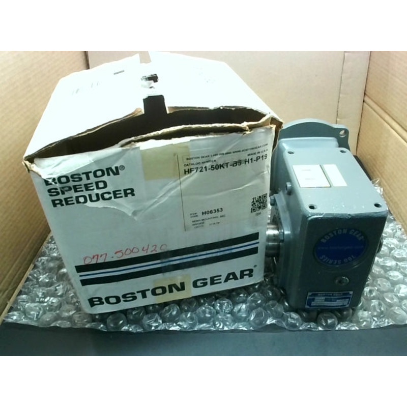 Boston Gear HF721-50-B5-H-P19 Right Angle Hollow Shaft Worm Gear Speed Reducer