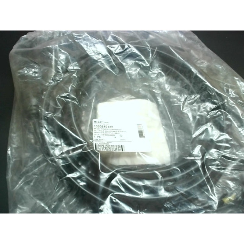 Brad Power 1300640122 Power Extension DK QC 3-Pole M/F STR/STR 5M Blck PVC Cable