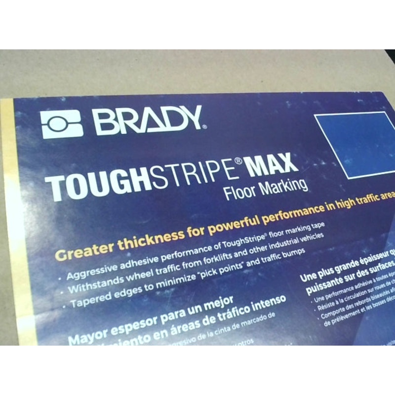 Brady 149631 ToughStripe Max Vinyl Floor Marking Tape 2 x 100ft x 50 mil Blue