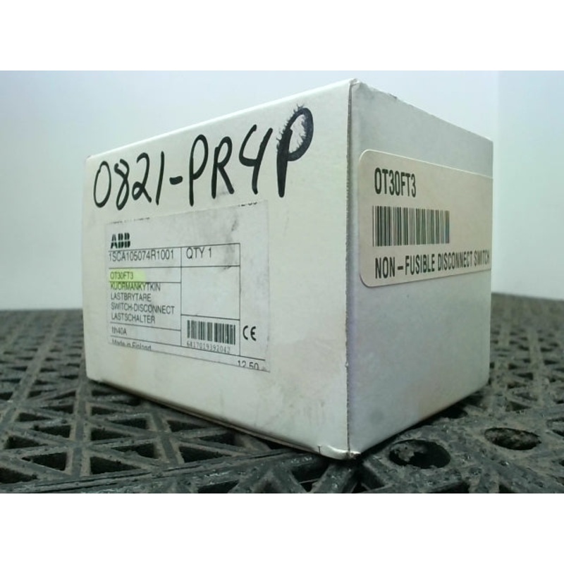 ABB OT30FT3 30A 3P 600VAC Disconnect Switch 1SCA105074R1001