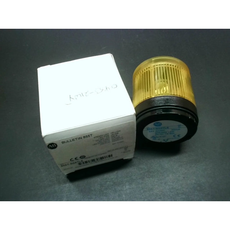 Allen Bradley 855T-B24TL8 LED Stack Light 70mm Yellow Steady 24V AC/DC Ser.C