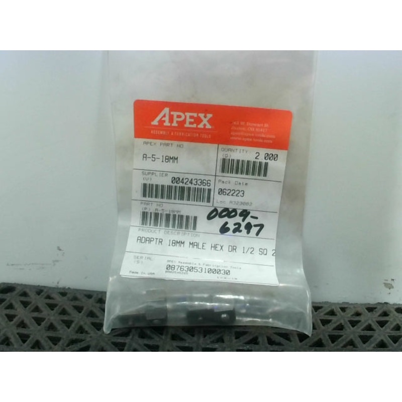 Apex A-5-18MM Socket And Ratchet Wrench Adapter 1/2 2 Piece