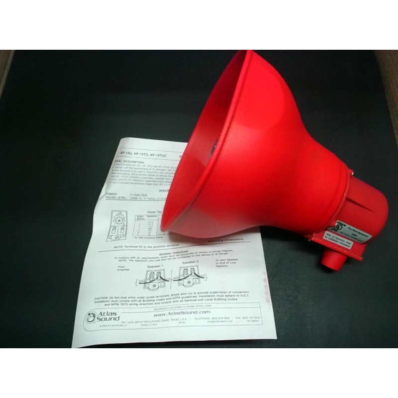 Atlas Sound AP-15TUCR Emergency Signaling Horn Loudspeaker (2 RED/1 GREY)