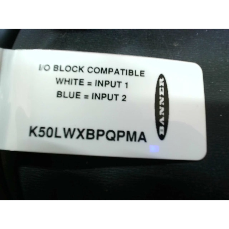 Banner K50 Series EZ-Light 2 Color White/Blue General Purpose K50LWXBPQPMA 18-30VDC PNP Polycarbonate