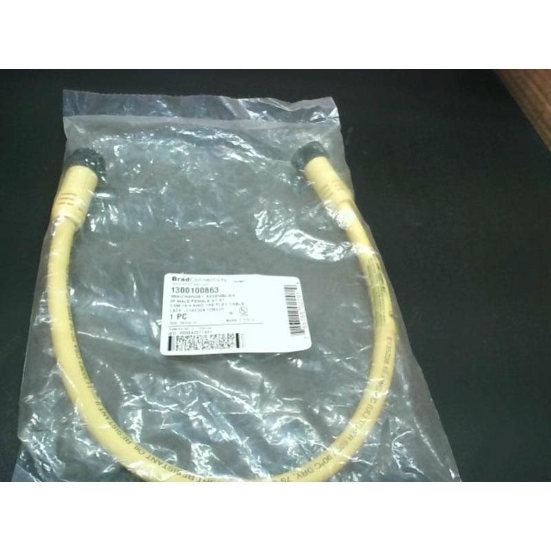 Brad Connectivity 114030K12M005 Cordset 1300100863 0.5M Length 16/4AWG