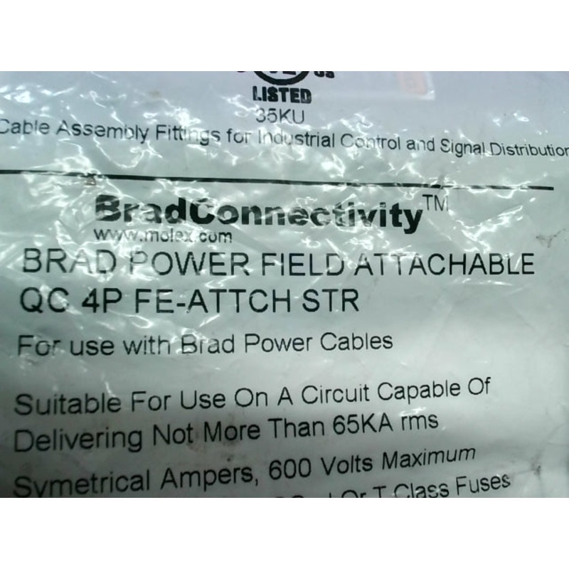 Brad Connectivity CA4006-39 Field Connector (Male) 25A 4-Pole