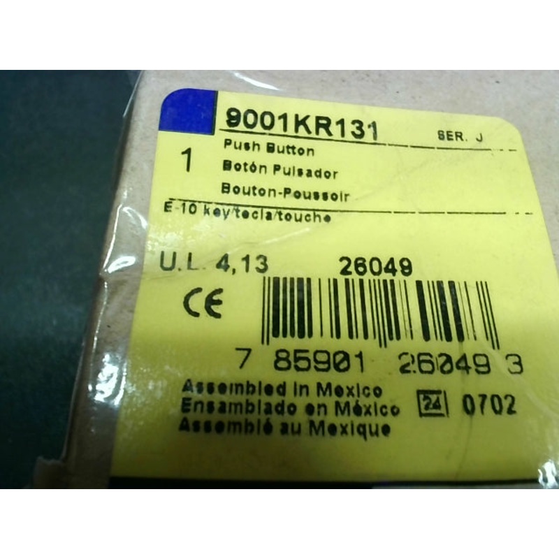 Square D 9001KR131 Key Operated Push Button