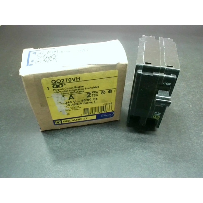Square D QO270VH 2 Pole 70 Amp 22 KAIC Plug In Breaker