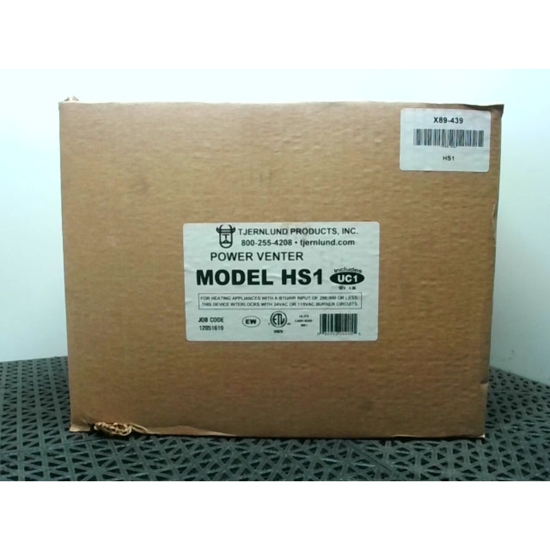 TJernlund Model HS1 Power Venter Interlocks with 24VAC or 115VAC Burner Circuits with 8792004 Control