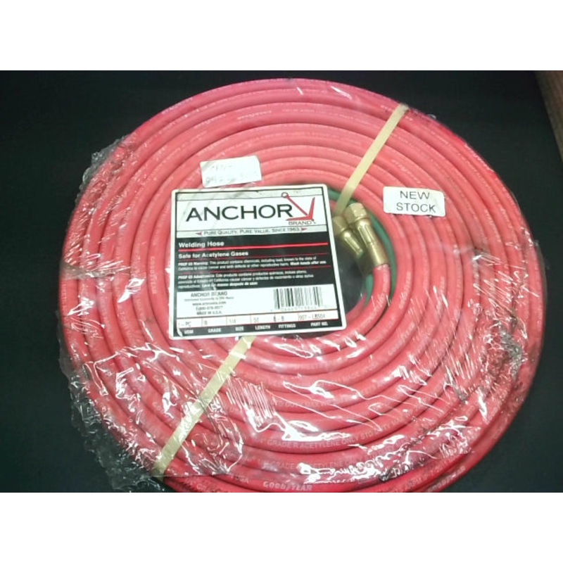 Anchor 907-LB504 Acetylene and Oxygen Hose 1/4 Grade R Twin-Line Welding 50FT
