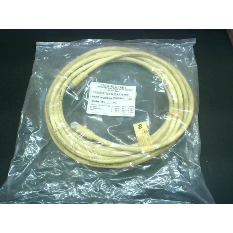 TPC CF24E25M007 Wire & Cable M/F 4 pin 7m Supertrex SJ00 M12 Cable RevB 300V