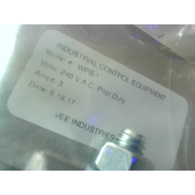 Vee Industrial Control Equipment WPS-1 Wall Mount Pull Switch 3A 240VAC