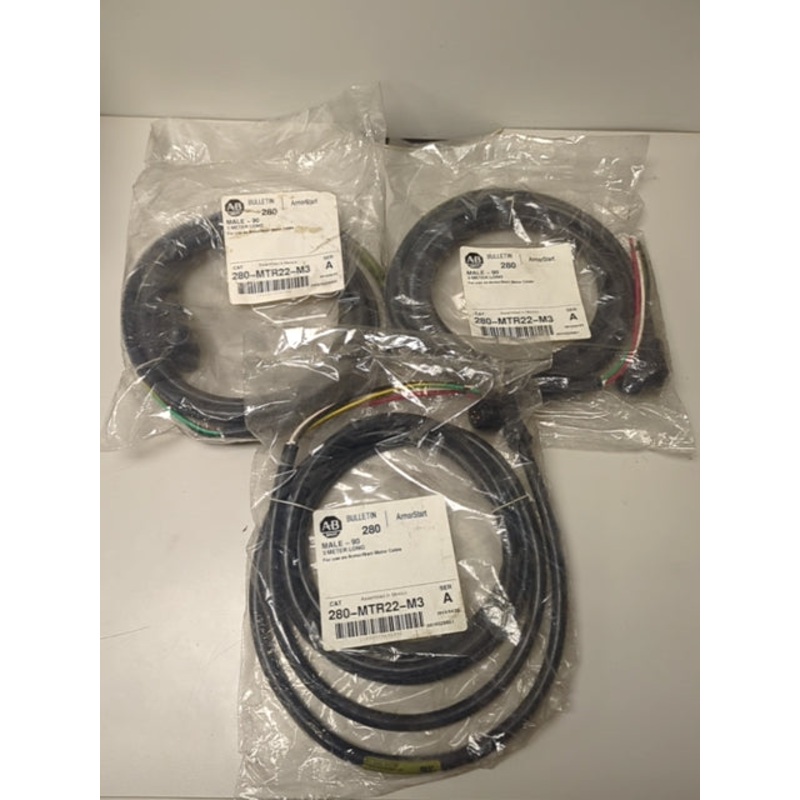 Allen Bradley 280-MTR22-M3 (3 PCS) 3M Length Motor Cable