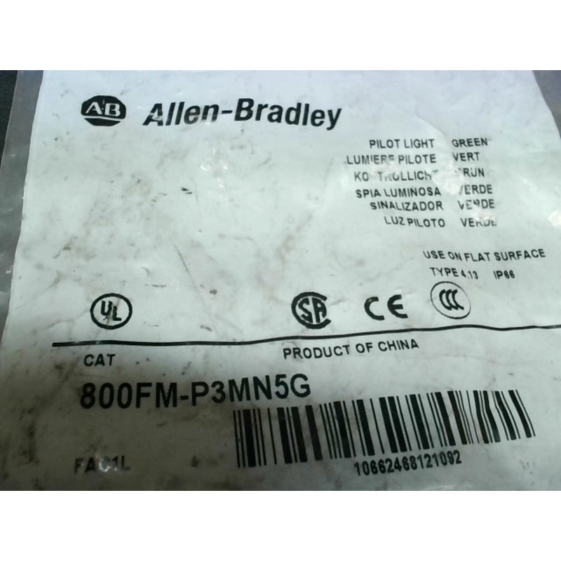 Allen-Bradley 800FM-P3MN5G Pilot Light Green 120VAC/DC