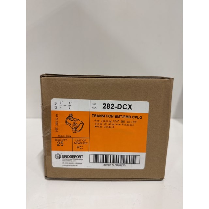Bridgeport 282-DCX Transition Coupling EMT/FMC 3/4