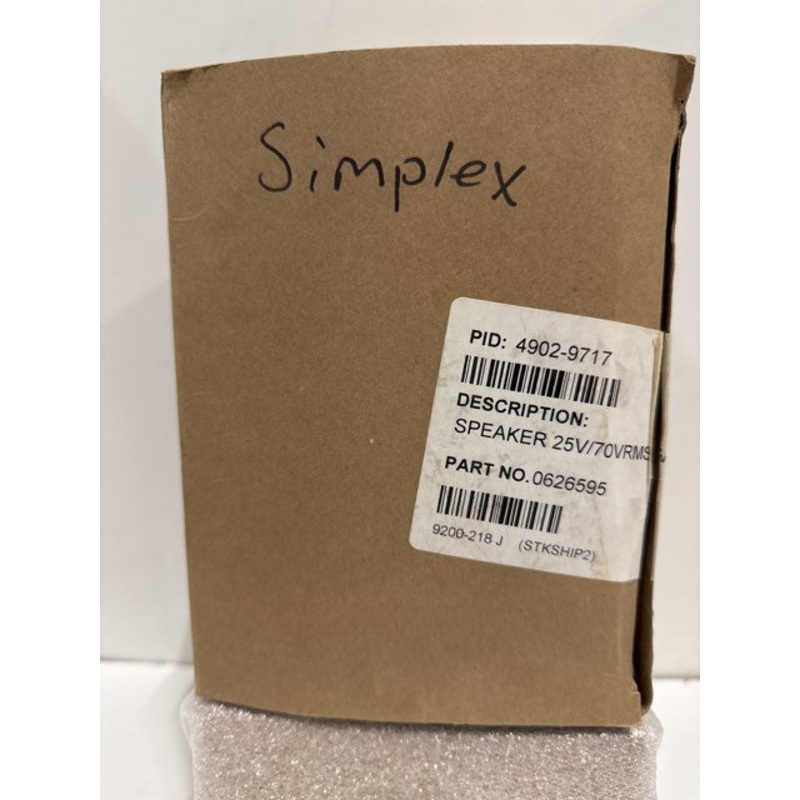 Simplex 0626595 TrueAlert Fire Alarm Speaker PID 4902-9717
