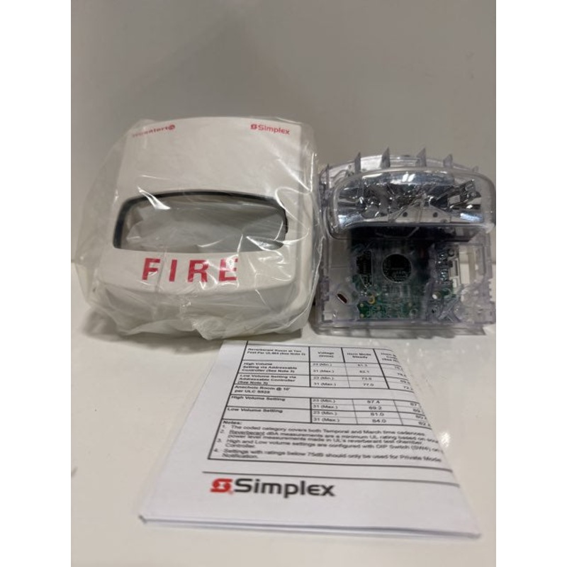 Simplex 07431075 Addressable Strobe Light Fire Alarm 49VO-WWFO-BA