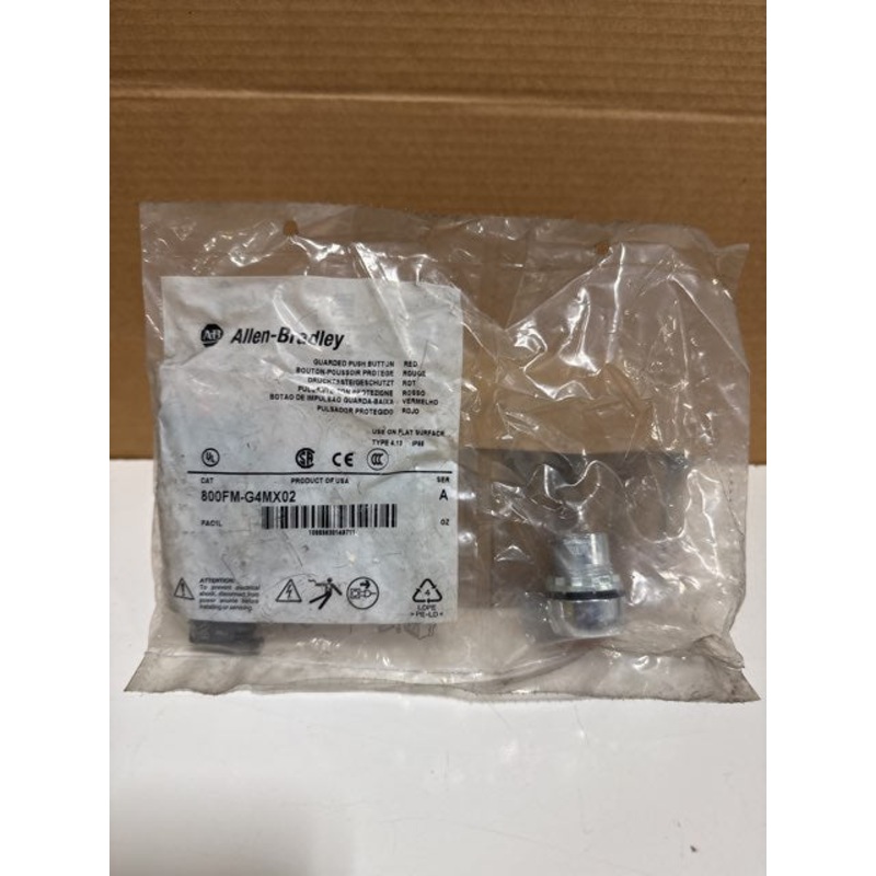 Allen Bradley 800FM-G4MX02 /A Guarded Push Button Kit (Red)
