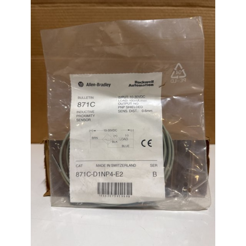 Allen Bradley 871C-D1NP4-E2 Inductive Proximity Sensor 10-30V