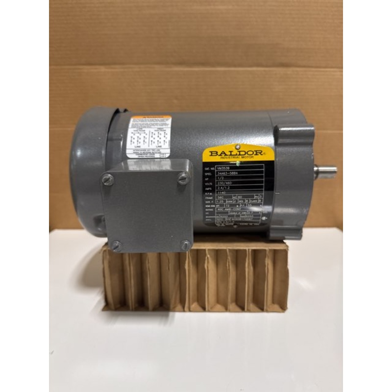 Baldor VM3539 1/2HP AC Motor 56C Frame 1140RPM 230/460VAC 3PH TEFC