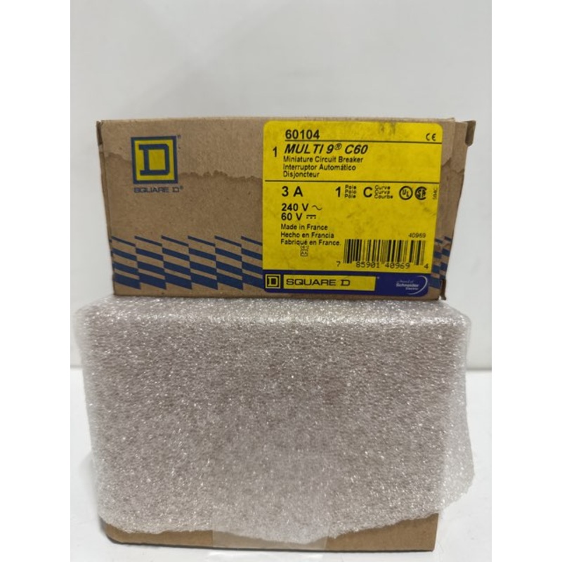 Square D Merlin Gerin 60104 Multi 9 C60 3A Circuit Breaker