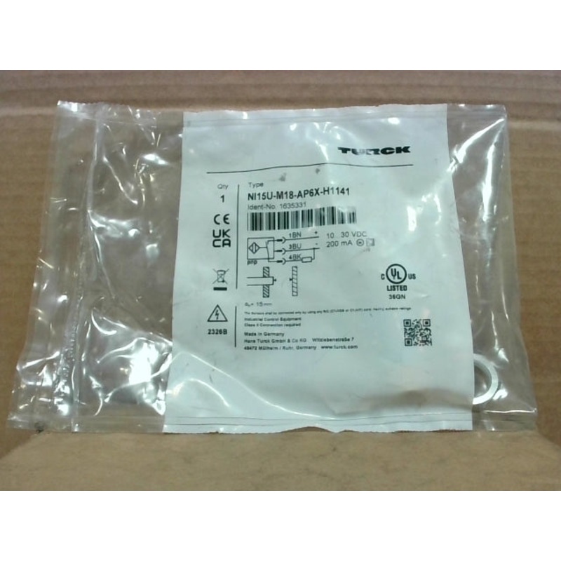 Turck NI15U-M18-AP6X-H1141 Inductive Proximity Sensor Switch 1635331