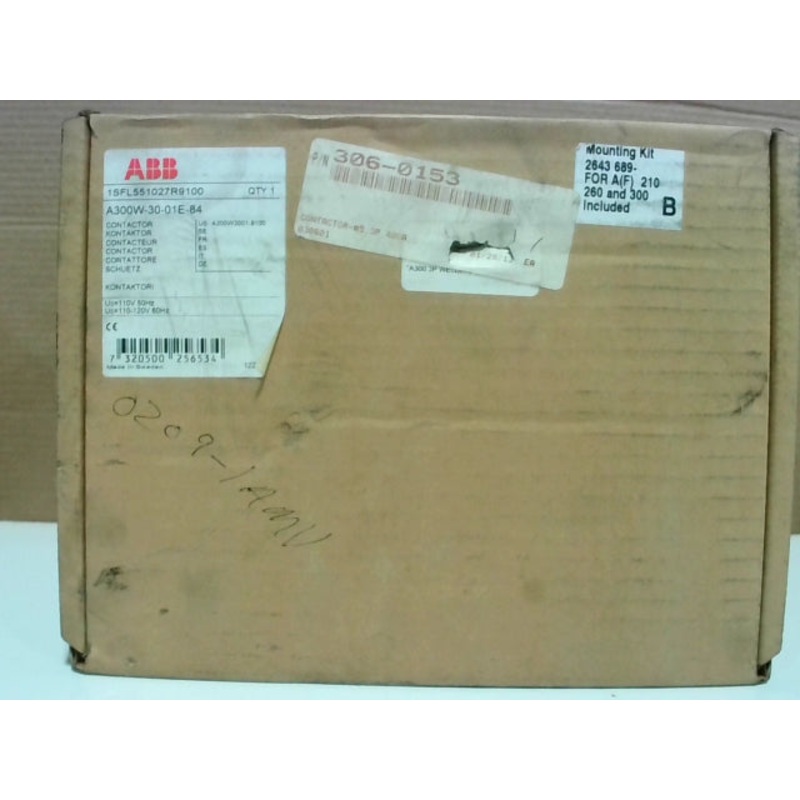 ABB A300W-30-01E-84 Welding Isolation Contactor 120VAC Coil 2-P N/O (Disc. by Manufacturer)