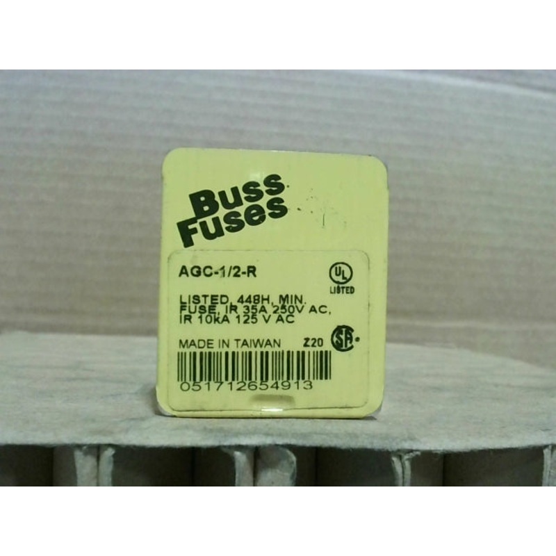 Bussman AGC-1/2-R Electronic Fuses 250V (Box of 5 pcs)