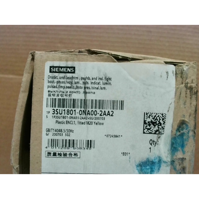 Siemens 3SU1801-0NA00-2AA2 Enclosure For Command Devices