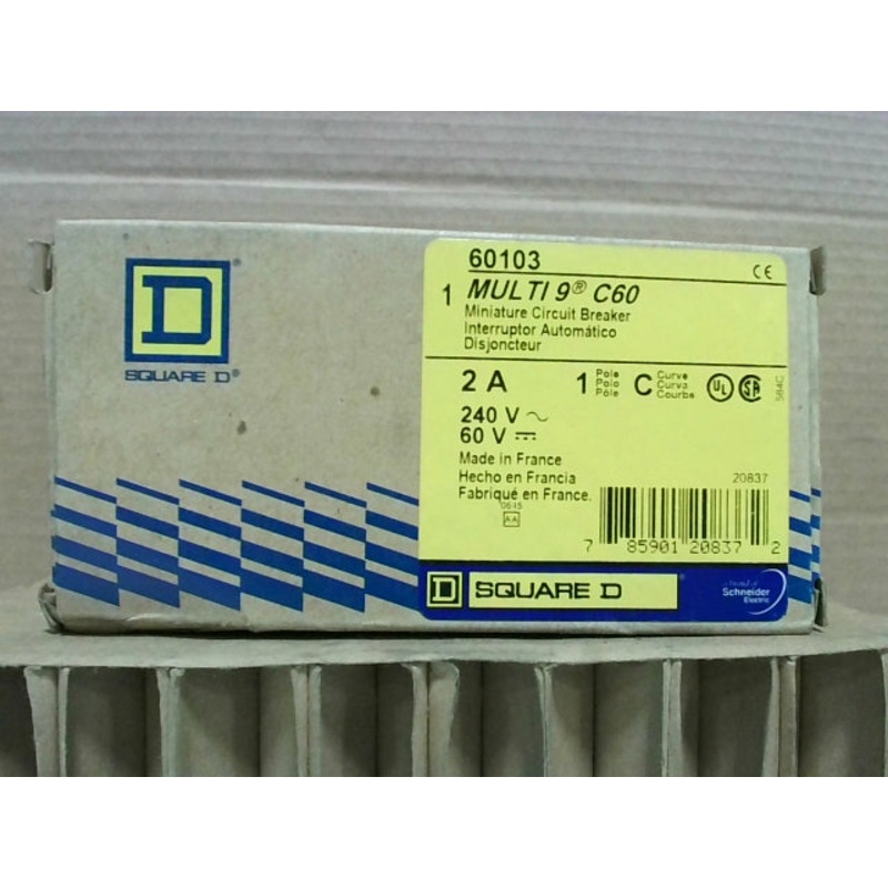 Square D 60103 Multi 9 C60 2A Circuit Breaker