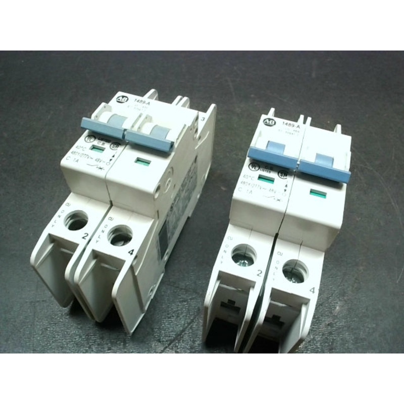 Allen Bradley 1489-A2C010 2Pole (2 PCS) Industrial Circuit Breaker 415V 50/60Hz Ser. A