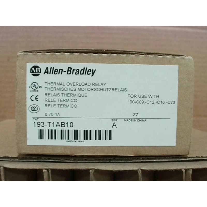 Allen Bradley 193-T1AB10 /A Thermal Overload Relay 0.75-1.0A Adjustable