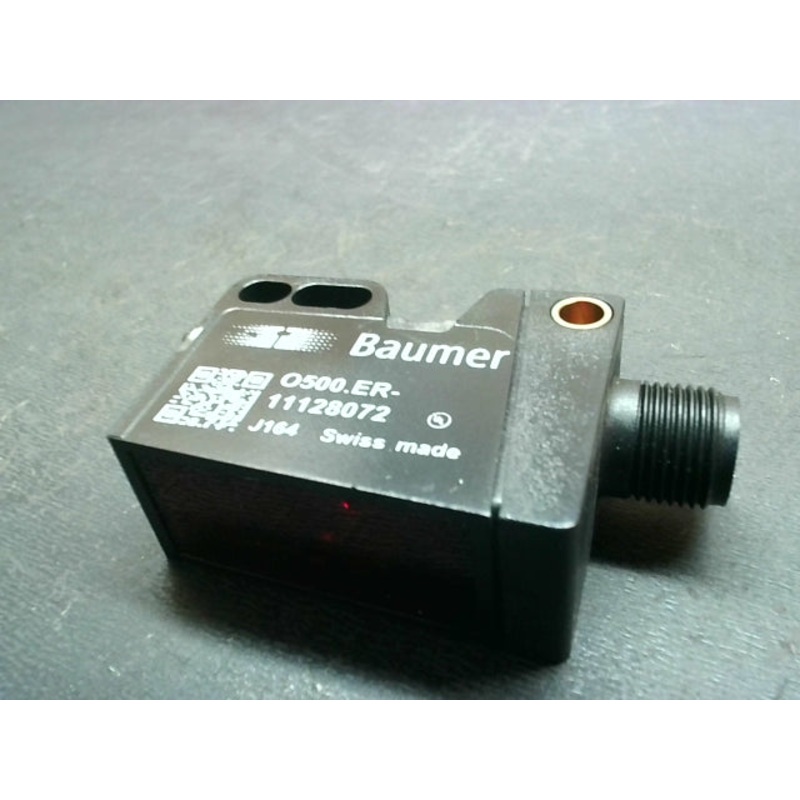 Baumer O500.ER-11128072 Through Beam Sensor 25M 10-30VDC 100mA M12 4 Pin Connector O500ERGW1B72O