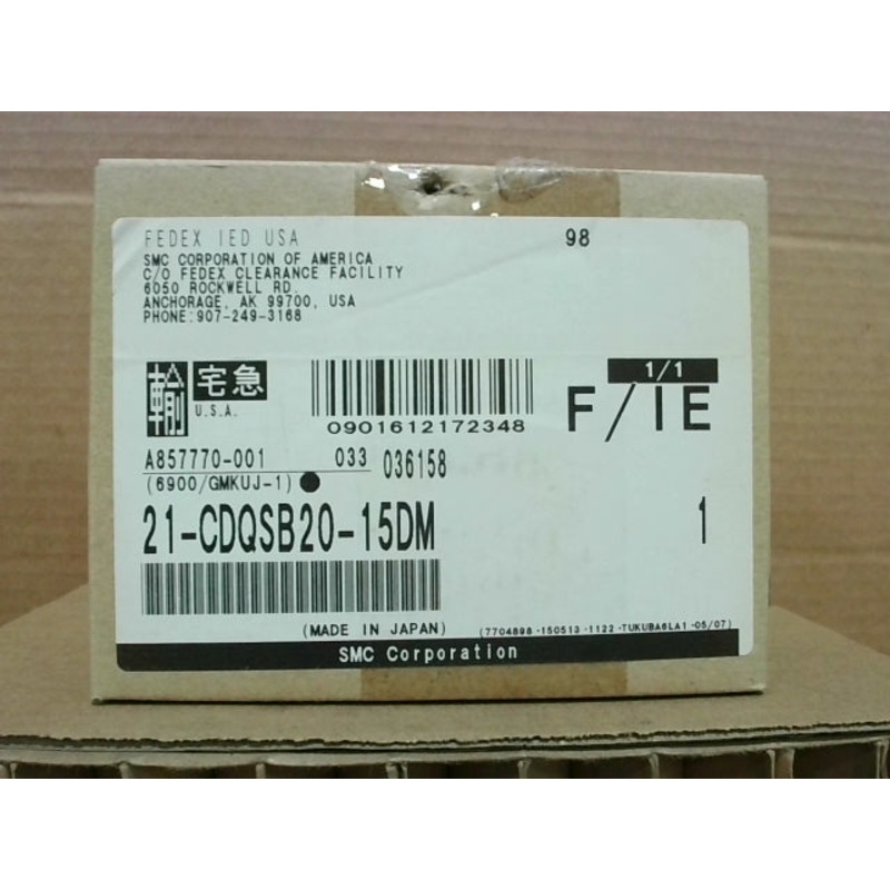 SMC 21-CDQSB20-15DM Compact Pneumatic Cylinder 20mm Bore 15mm Stroke