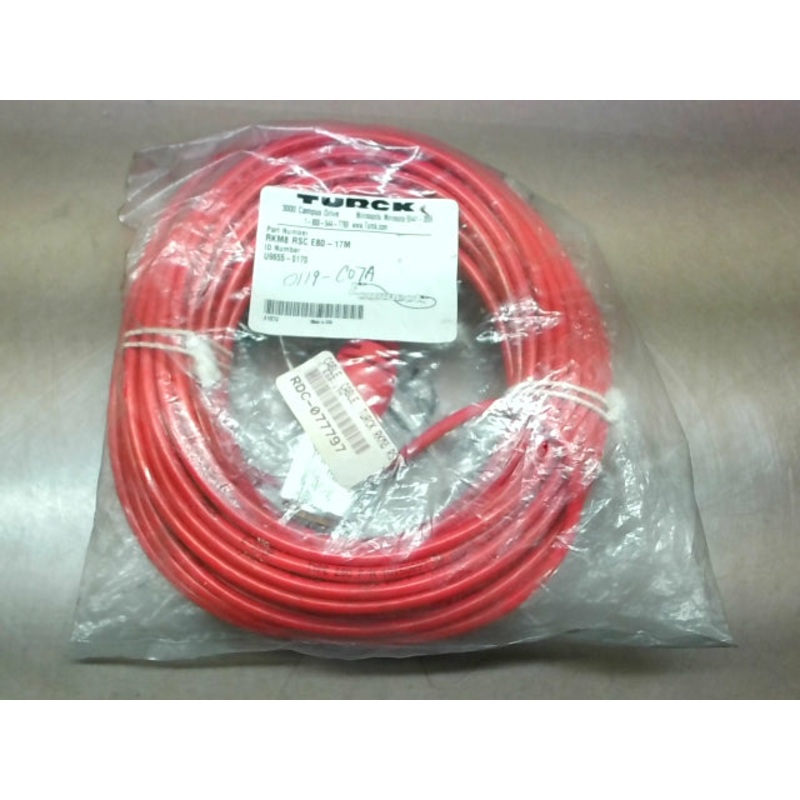 Turck RKM8 RSC E80-17M 8-Pin Double-Ended Cordset M12 U9655-0170