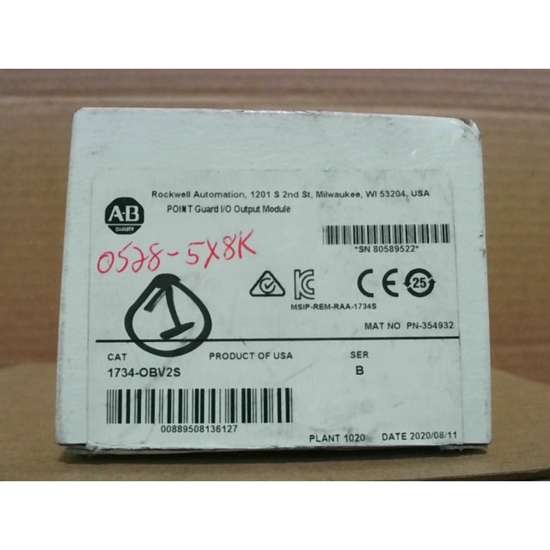 Allen Bradley 1734-OBV2S 24VDC Safety Bipolar Output Module 354932 (Factory Sealed)