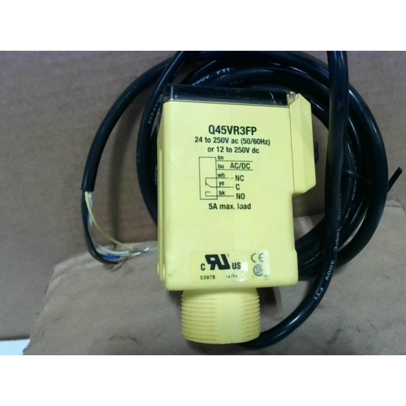 Banner Q45VR3FP Fiber Optic Sensor 24-250VAC 50/60Hz 53978